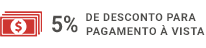 5% desconto a vista