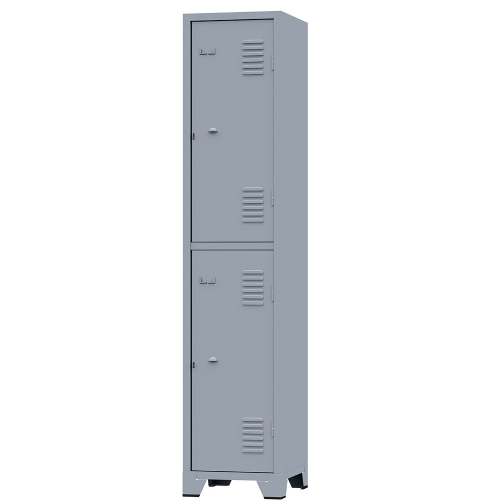 Roupeiro De Aço Com 2 Portas Cinza