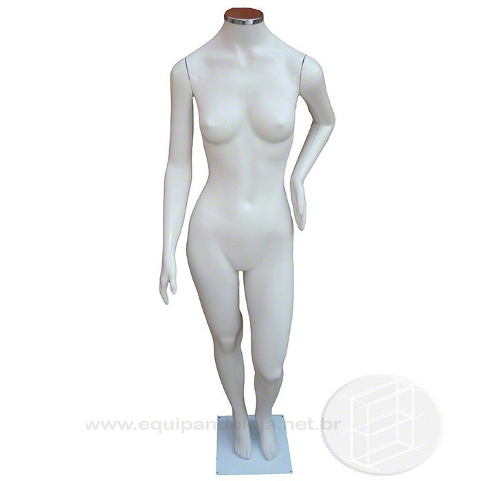 Manequim De Plástico Feminino Ana Sem Cabeça Branco (Sem Base)