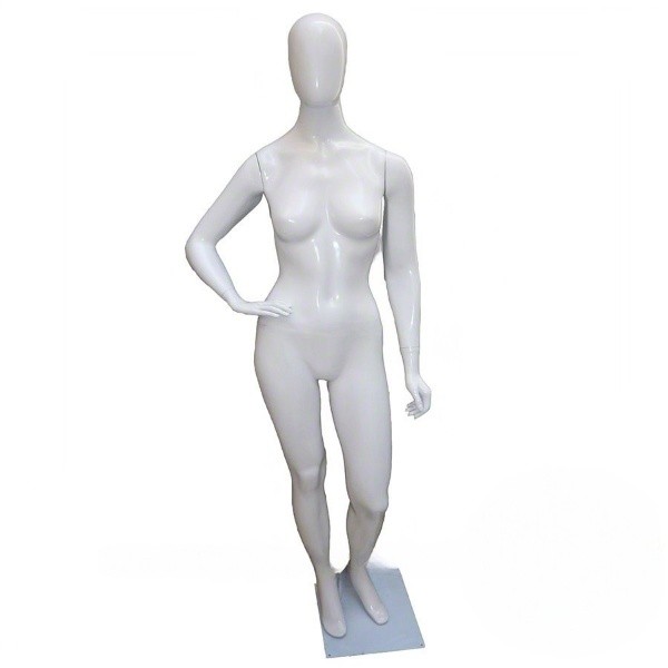 Manequim De Fibra Feminino Com Pose Branco (Sem Base)