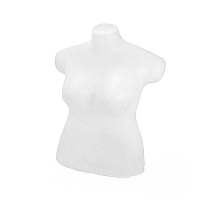 Busto Expositor Feminino Plus Size Branco