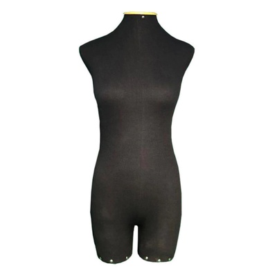 Manequim Forrado Busto de Costura Feminino Preto Meia Perna