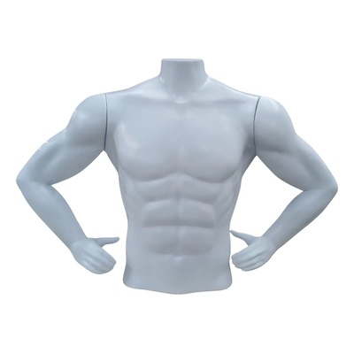 Busto Expositor Masculino de Plástico Strong Branco