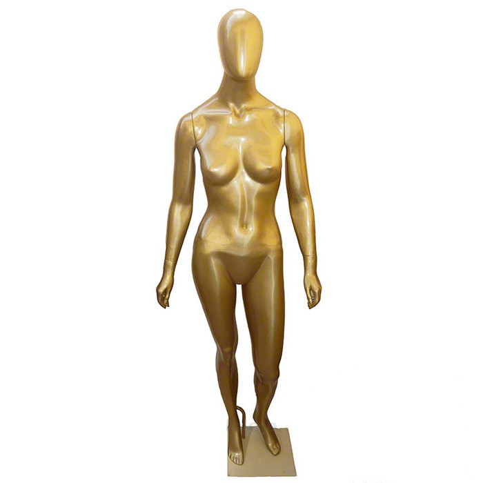 Manequim De Fibra Feminino Dourado (Sem Base)