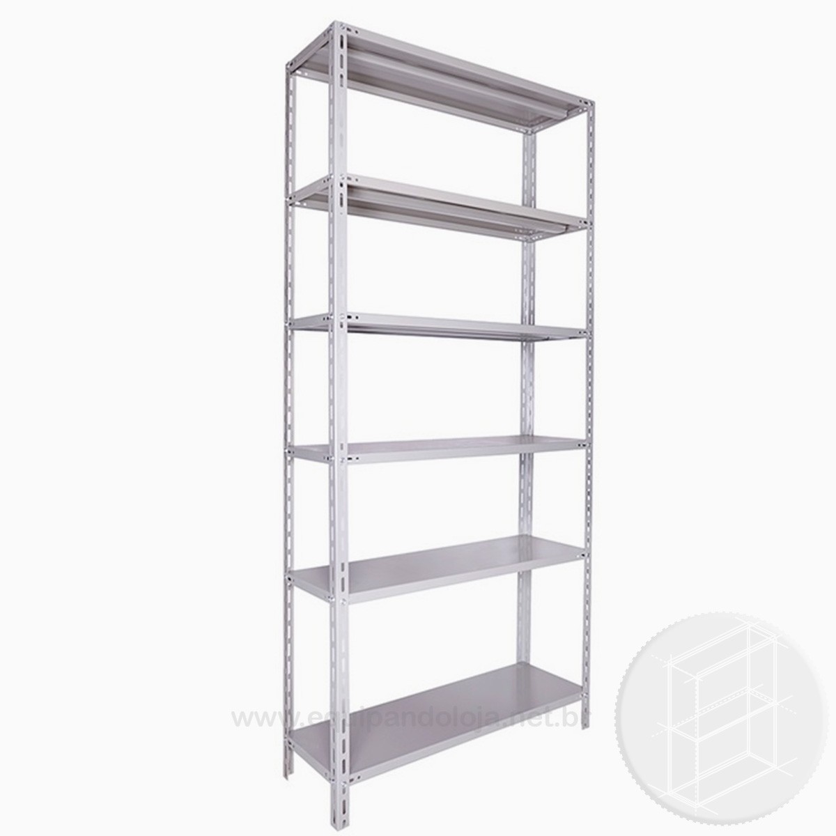 Estante De Aço Industrial Cinza