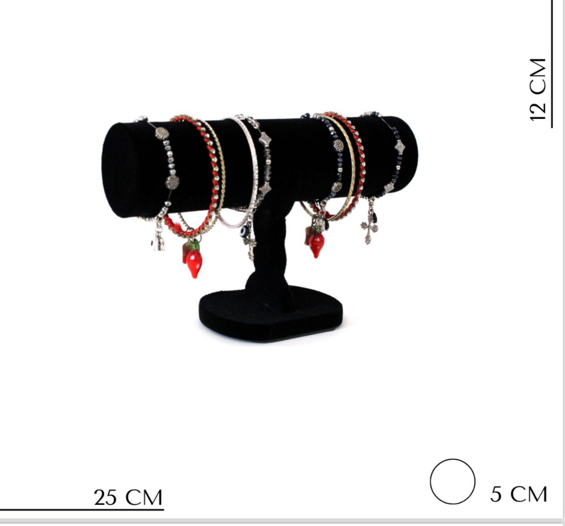 Display Expositor de J�ias Veludo Preto Para Pulseiras