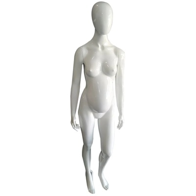 Manequim de Fibra Feminino Gestante Branco (sem base)