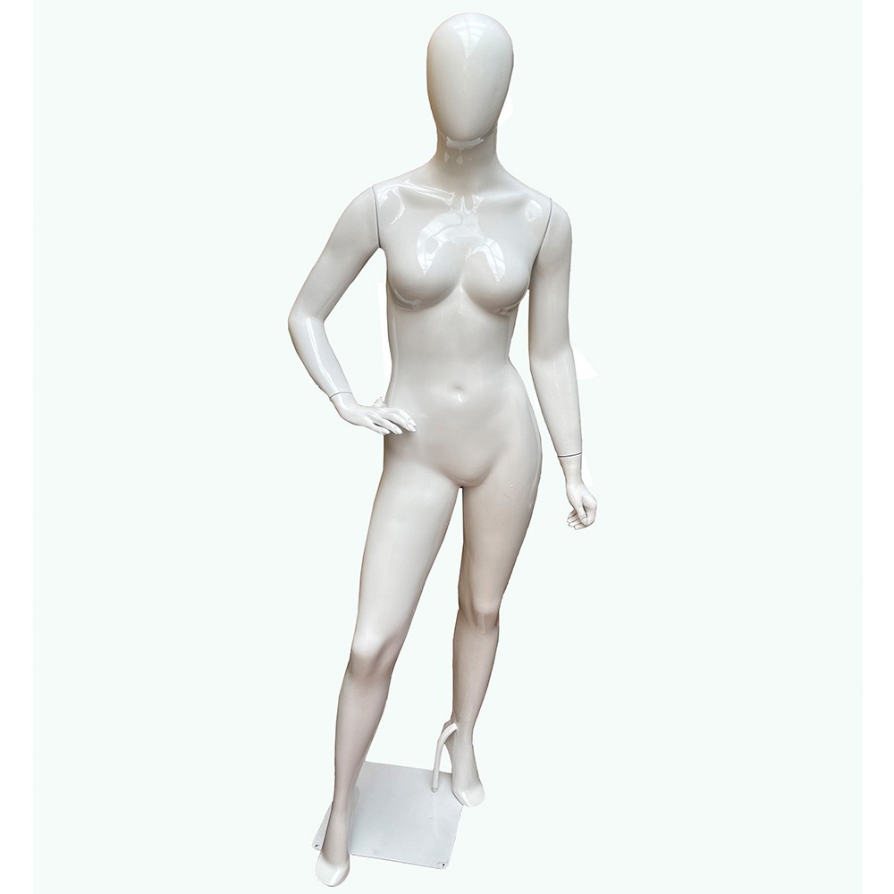 Manequim De Fibra Feminino Branca Com Pose Silhueta (Sem Base)