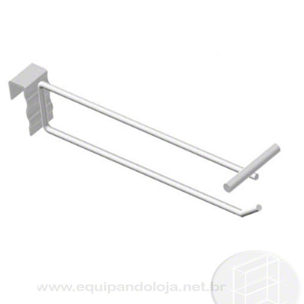 Gancho Porta Preço Para Gôndola de 25 Cm Branco