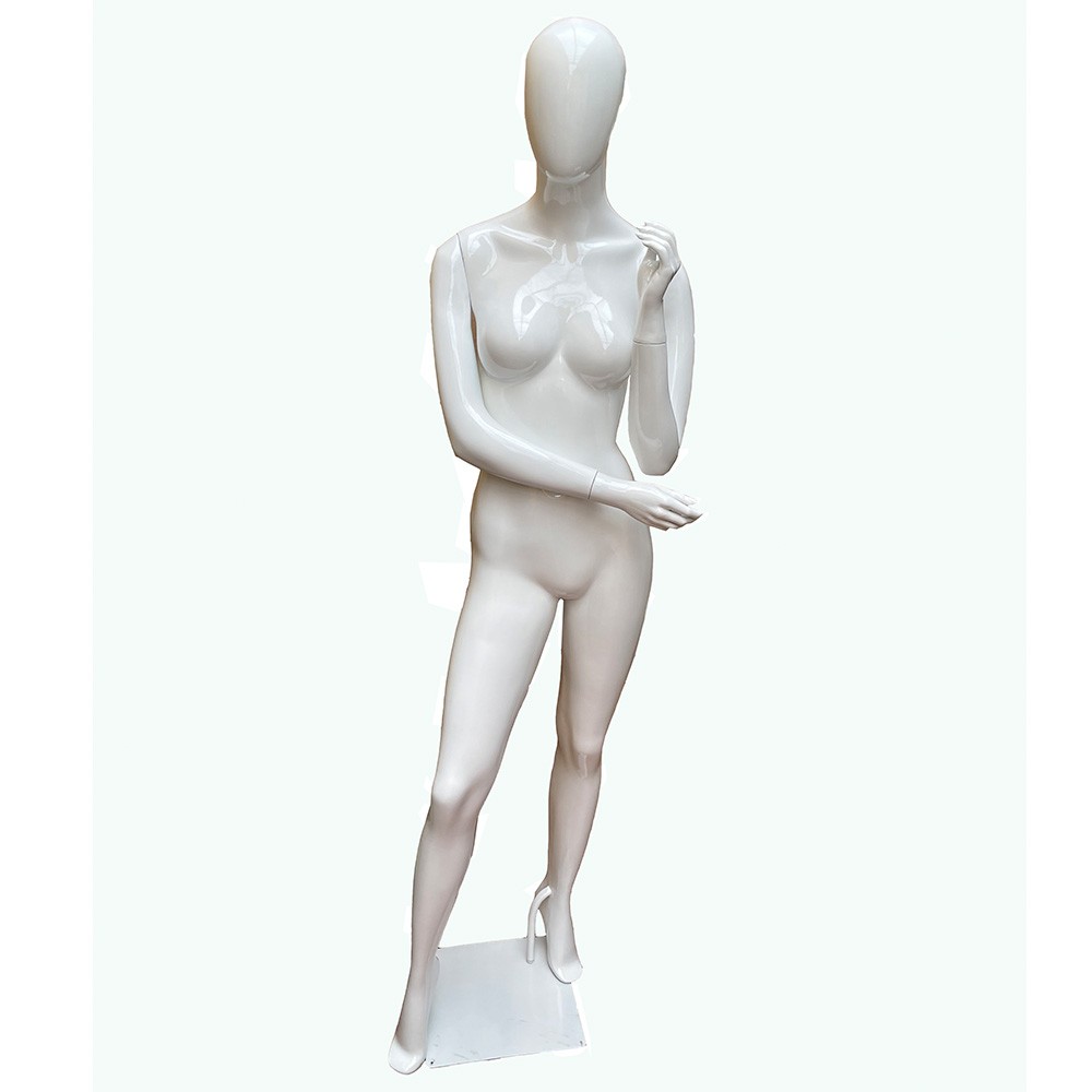 Manequim De Fibra Feminino Branco Com Silhueta (Sem Base)