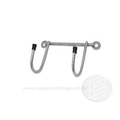 Gancho Para Provador Duplo Cromado