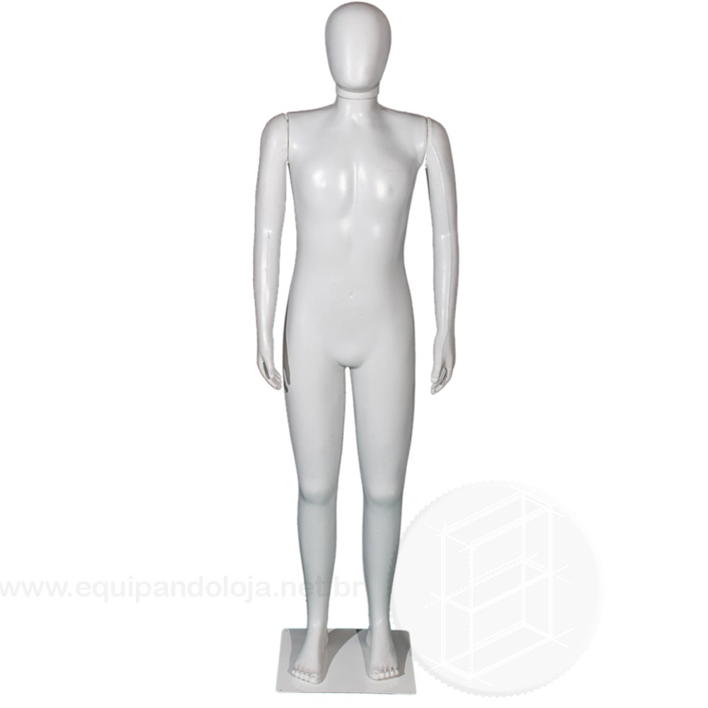 Manequim Juvenil de Plástico Masculino Branco 12 a 14 Anos (Sem Base)