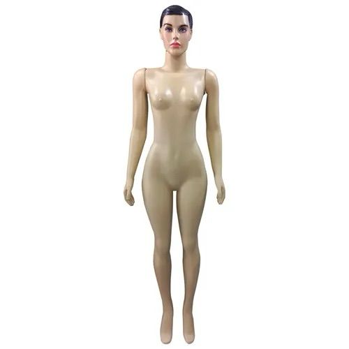 Manequim De Plástico Feminino Três Braços Reto Bege Maquiado (Sem Base)