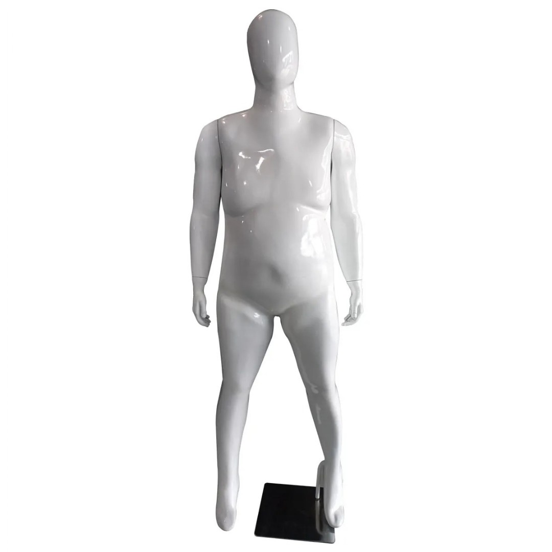 Manequim de Fibra Masculino Plus Size (Gordo) (sem Base)