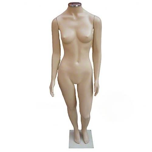 Manequim De Plástico Feminino Júlia Sem Cabeça Bege (Sem Base)