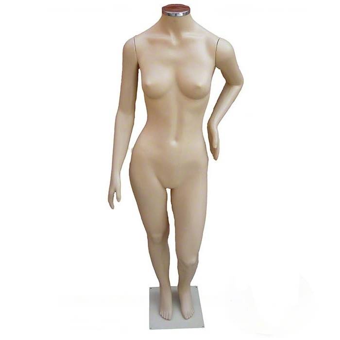Manequim De Plástico Feminino Ana Sem Cabeça Bege (Sem Base)