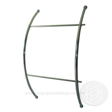Arara Curva Para Parede Cromada
