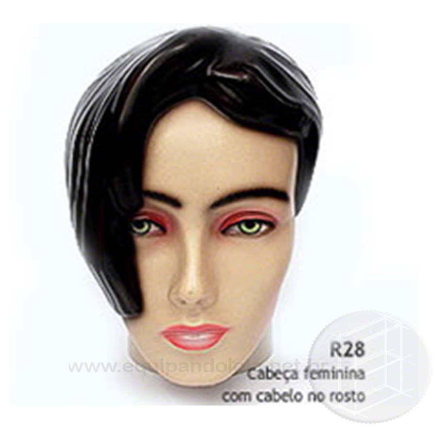Cabeça Feminina Cabelo No Rosto