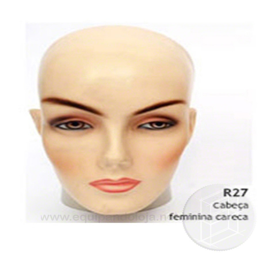 Cabeça Feminina Modelo Plus Size Careca