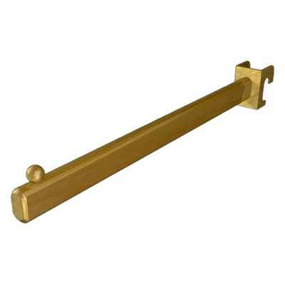 kit 5 Rts Cabideiro Dourado Oblongo Reto Para Barra Oblonga