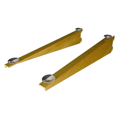 Kit 05 pares Suporte M�o Francesa Dourado Para Trilho Cremalheira P/ Vidro (Par) com Ventosas