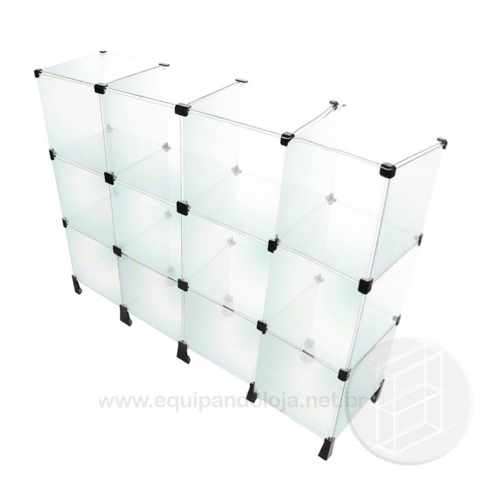 Balcão Modular De Vidro 1.20 M De Largura